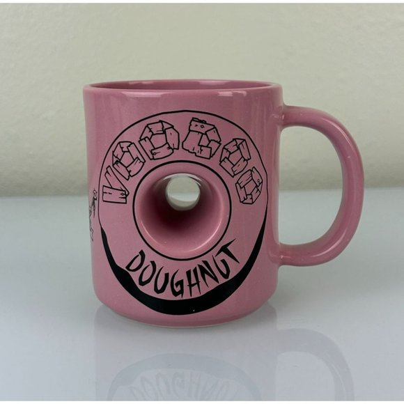 Voodoo Doughnuts Pink Magic In the Hole Novelty Restaurant Coffee Mug USA Gift - Picture 2 of 16